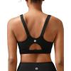 RUNNING GIRL Sports Bra for Women High Support, Molded Cup High Impact Sports Bras for Women with Sewn in Pads(Black)