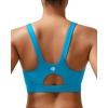 RUNNING GIRL Sports Bra for Women High Support, Molded Cup High Impact Sports Bras for Women with Sewn in Pads(Bright Blue)