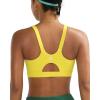 RUNNING GIRL Sports Bra for Women High Support, Molded Cup High Impact Sports Bras for Women with Sewn in Pads(Bright Yellow)