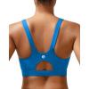RUNNING GIRL Sports Bra for Women High Support, Molded Cup High Impact Sports Bras for Women with Sewn in Pads(Brilliant Blue)