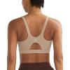RUNNING GIRL Sports Bra for Women High Support, Molded Cup High Impact Sports Bras for Women with Sewn in Pads(Nude)