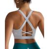 RUNNING GIRL Sports Bra for Women High Support,Molded Cup High Impact Sports Bras with Sewn in Pads(Grey)