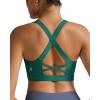 RUNNING GIRL Sports Bra for Women High Support,Molded Cup High Impact Sports Bras with Sewn in Pads(Teal)