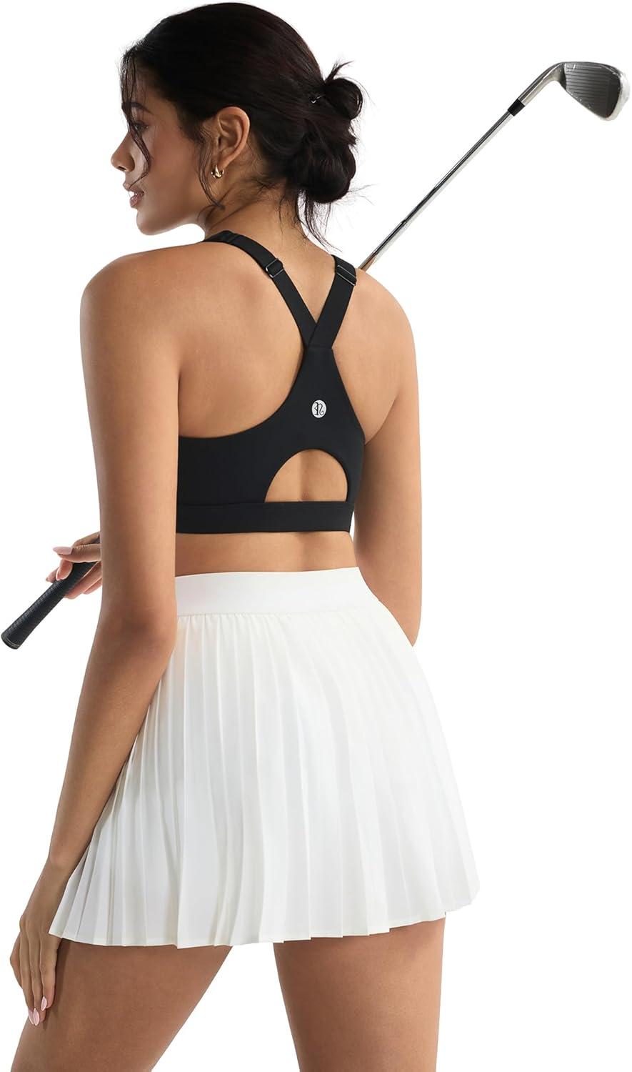 imageRUNNING GIRL High Impact Sports Bras for Women High Support Running Adjustable Sports Bra Molded Cup StrappyBlack