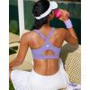 RUNNING GIRL High Impact Sports Bras for Women, High Support Running Adjustable Sports Bra Molded Cup Strappy(Purple)