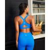 RUNNING GIRL High Impact Sports Bras for Women, High Support Running Adjustable Sports Bra Molded Cup Strappy(Royal Blue)