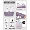 RUNNING GIRL Sports Bra for Women, Sexy Crisscross Back Medium Support Padded Strappy Yoga Bra with Removable Cups(B-purple)