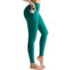 RUNNING GIRL Compression Leggings with Pockets for Women Tummy Control Leggings No Front Seam Workout High Waist Yoga Pants(Green)