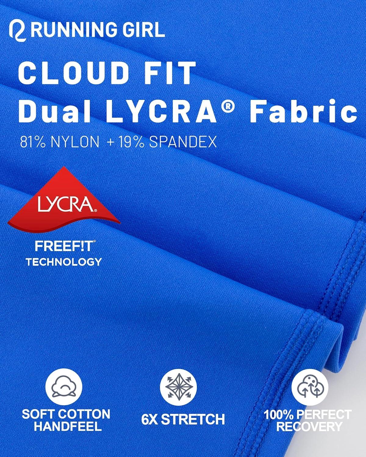 imageRUNNING GIRL Leggings with Pockets for Women Tummy Control 25quot High Waisted Yoga Pants Buttery Soft Gym Workout Yoga LeggingsBright Blue