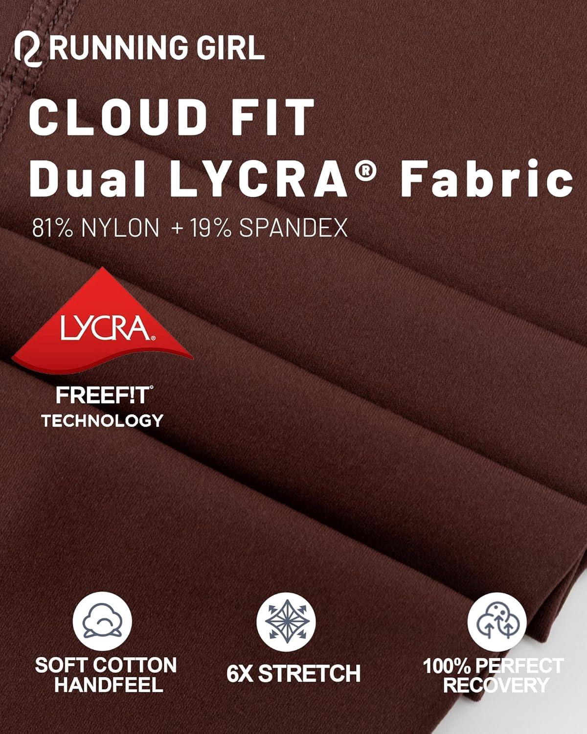 imageRUNNING GIRL Leggings with Pockets for Women Tummy Control 25quot High Waisted Yoga Pants Buttery Soft Gym Workout Yoga LeggingsBrown