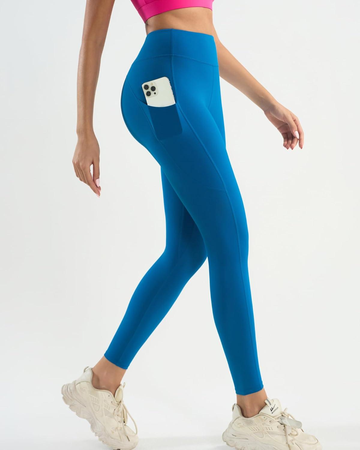 imageRUNNING GIRL Leggings with Pockets for Women Tummy Control 25quot High Waisted Yoga Pants Buttery Soft Gym Workout Yoga LeggingsDeep Teal