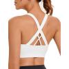 RUNNING GIRL Sports Bras for Women,Seamless Strappy Sports Bra High Support Crisscross Back with Removable Pads(A-black+grey+white)