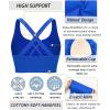 RUNNING GIRL Sports Bras for Women,Seamless Strappy Sports Bra High Support Crisscross Back with Removable Pads(B-blue)