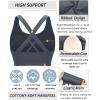 RUNNING GIRL Sports Bras for Women,Seamless Strappy Sports Bra High Support Crisscross Back with Removable Pads(B-grey)