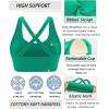 RUNNING GIRL Sports Bras for Women,Seamless Strappy Sports Bra High Support Crisscross Back with Removable Pads(D-green)