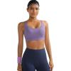RUNNING GIRL Sports Bra for Women High Support, Molded Cup High Impact Sports Bras with Sewn in Pads(A-dusty Lavender)