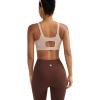 RUNNING GIRL Sports Bra for Women High Support, Molded Cup High Impact Sports Bras with Sewn in Pads(A-nude)