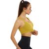 RUNNING GIRL Sports Bra for Women, Padded Sports Bra for Women Workout Tops for Women Running Crisscross Back(Dark Yellow)