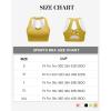 RUNNING GIRL Sports Bra for Women, Padded Sports Bra for Women Workout Tops for Women Running Crisscross Back(Dark Yellow)