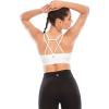 RUNNING GIRL Sports Bras for Women Backless Padded Sports Bra Tank Top Long Line Gym High Impact Sports Bra Push up(WX2569White,XXL)