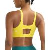 RUNNING GIRL Sports Bra for Women High Support, Molded Cup High Impact Sports Bras with Sewn in Pads(A-bright Yellow)