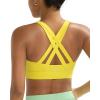 RUNNING GIRL Sports Bra for Women High Support,Molded Cup Strappy Running High Impact Sports Bras for Women(Bright Yellow)