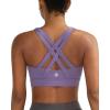 RUNNING GIRL Sports Bra for Women High Support,Molded Cup Strappy Running High Impact Sports Bras for Women(Dusty Lavender)