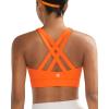 RUNNING GIRL Sports Bra for Women High Support,Molded Cup Strappy Running High Impact Sports Bras for Women(Orange)