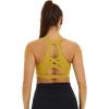RUNNING GIRL Sports Bra for Women, Padded Sports Bra for Women Workout Tops for Women Running Crisscross Back(Dark Yellow)