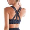 RUNNING GIRL Sports Bras for Women, Criss-Cross Back Padded Strappy Sports Bras Medium Support Yoga Bra with Removable Cups(2919 Leopard Print_M)