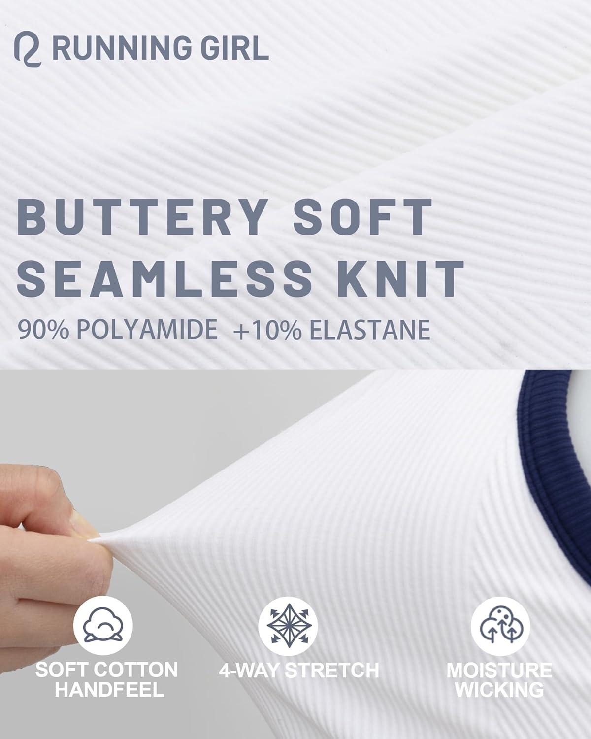 imageRUNNING GIRL Sports Bras for Women High Support Longline Sports Bra High Impact Workout Tank Tops Yoga Bra with Built in BrasWhite