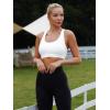 RUNNING GIRL Sports Bra for Women,High Impact Large Bust Padded Sports Bra Fitness Workout Running Yoga Tank Tops (WX2827White,L)
