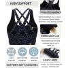 RUNNING GIRL Sports Bras for Women, Criss-Cross Back Padded Strappy Sports Bras Medium Support Yoga Bra with Removable Cups(2825_Leopard Print_S)