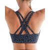 RUNNING GIRL Sports Bras for Women, Criss-Cross Back Padded Strappy Sports Bras Medium Support Yoga Bra with Removable Cups(2825_Leopard Print_S)