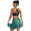 RUNNING GIRL Sports Bras for Women High Support, V Neck Molded Cup High Impact Sports Bra with Sewn in Pads(Black)