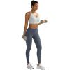RUNNING GIRL Sports Bras for Women High Support, V Neck Molded Cup High Impact Sports Bra with Sewn in Pads(Grey)