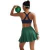 RUNNING GIRL Sports Bras for Women High Support, V Neck Molded Cup High Impact Sports Bra with Sewn in Pads(Navy Blue)