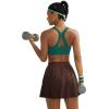 RUNNING GIRL Sports Bras for Women High Support, V Neck Molded Cup High Impact Sports Bra with Sewn in Pads(Teal)